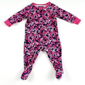 Joules Pink Floral Footed Sleeper